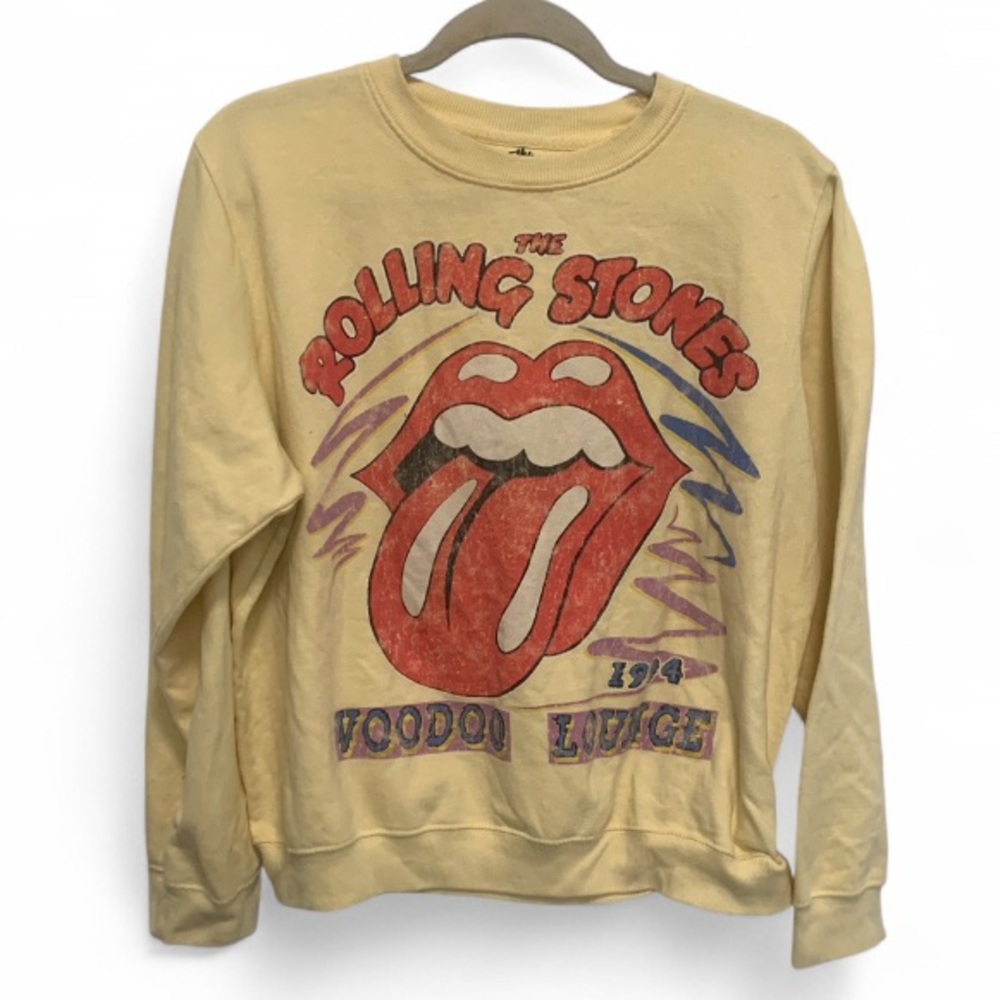 The Rolling Stones Voodoo Lounge Yellow Sweatshirt XL Juniors